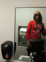 Sissy Desperatetranny in Public Bathroom