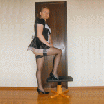 crossdresser in french maid dress